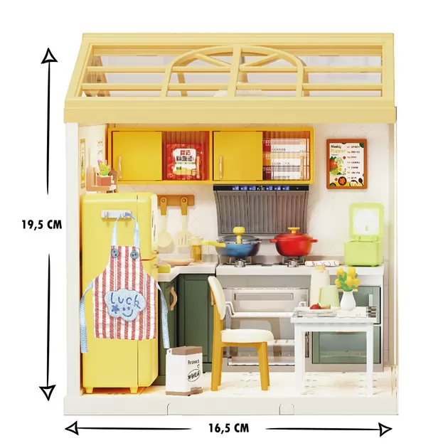 Конструктор-румбокс Mini House серии Интерьер &ndash; Кухня (свет)