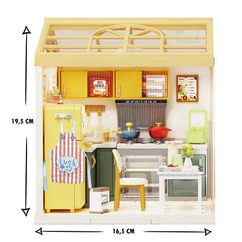 Конструктор-румбокс Mini House серии Интерьер – Кухня (свет) за
