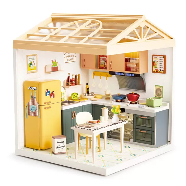 Конструктор-румбокс Mini House серии Интерьер &ndash; Кухня (свет)