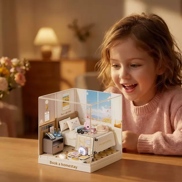 Конструктор-румбокс Mini House серии Интерьер Мини &ndash; Номер в отеле