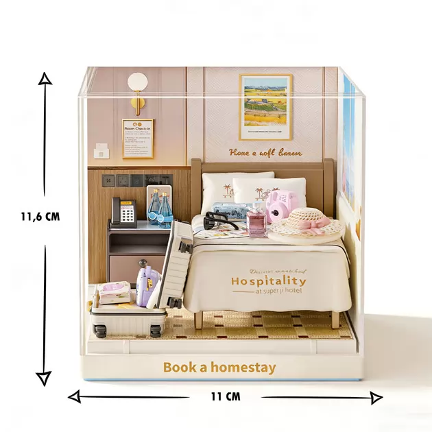 Конструктор-румбокс Mini House серии Интерьер Мини &ndash; Номер в отеле