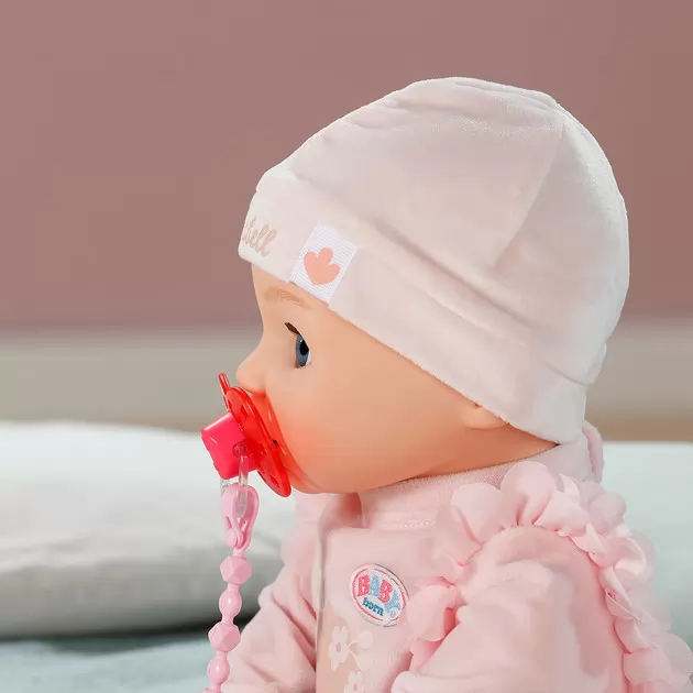 Пустышка для куклы Baby Born на клипсе (розовая)