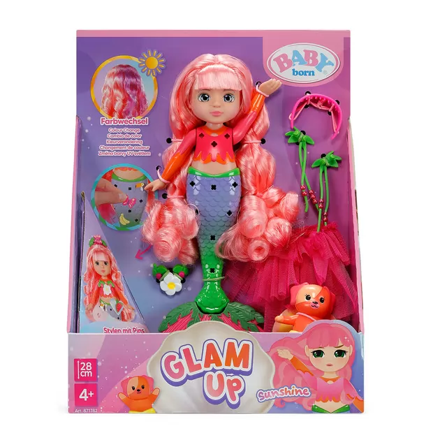 Кукла Baby Born серии Glam Up" &ndash; Русалочка Саншайн (28 см)"
