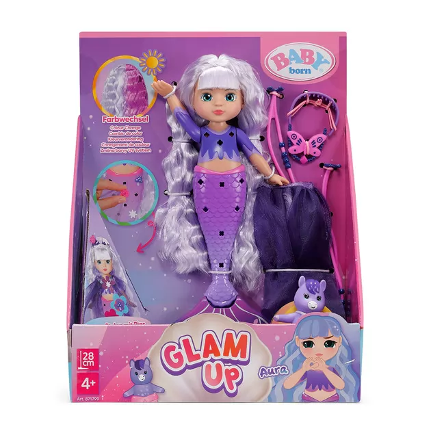 Лялька Baby Born серії Glam Up" &ndash; Русалонька Аура (28 см)"