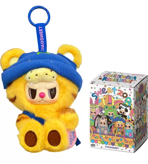 Коллекционная мягкая игрушка с кольцом POP TOP Rebel Bear серии Sweet Zoo - Зоомалыши - CSRB010_1.jpg - № 1