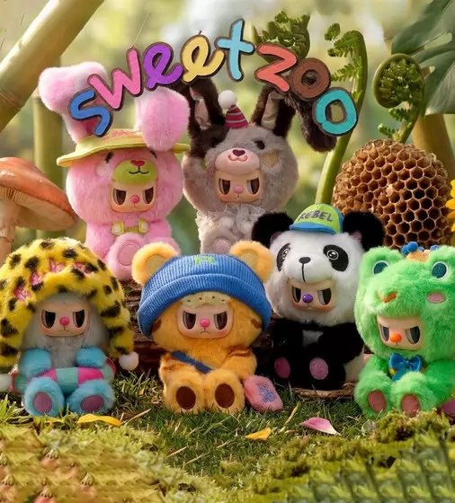 Коллекционная мягкая игрушка с кольцом POP TOP Rebel Bear серии Sweet Zoo - Зоомалыши - CSRB010_2.jpg - № 2