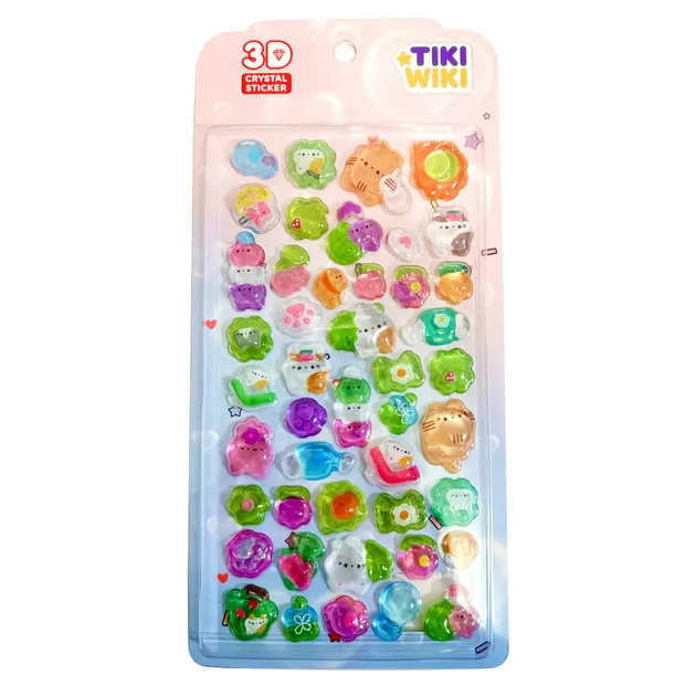 Набор 3D-наклеек Tiki Wiki серии Crystal" &ndash; Тики котики в саду"