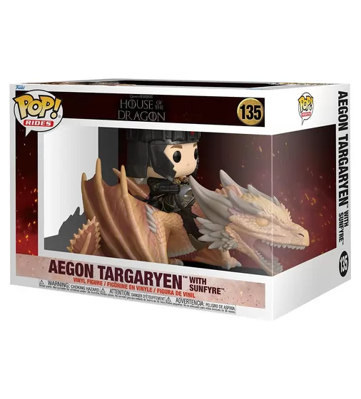 Игровая фигурка Funko POP! Rides серии Дом Дракона S4 - Эйгон Таргариен и Солнечный Огонь - 83460_1.jpg - № 1