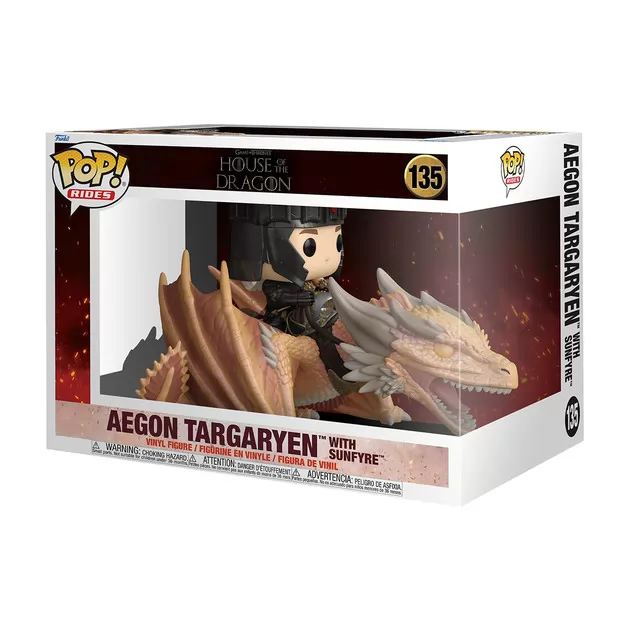 Игровая фигурка Funko POP! Rides серии Дом Дракона S4 - Эйгон Таргариен и Солнечный Огонь