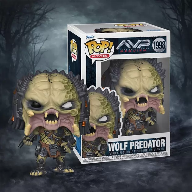 Игровая фигурка Funko POP! серии Чужие против Хищника S3 - Хищник (Wolf) (W/CH)