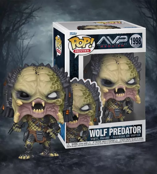 Игровая фигурка Funko POP! серии Чужие против Хищника S3 - Хищник (Wolf) (W/CH) - 90242_4.jpg - № 4