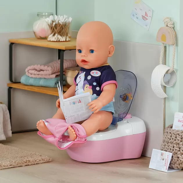 Інтерактивний унітазик для ляльки Baby Born &ndash; Маленький туалет (звук)
