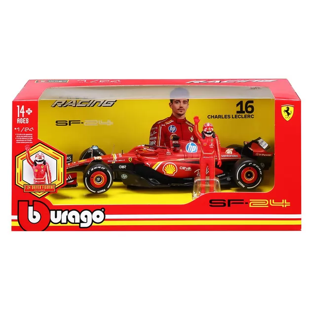 Автомодель з фігуркою &ndash; Ferrari SF-24 (2024) (1:24)