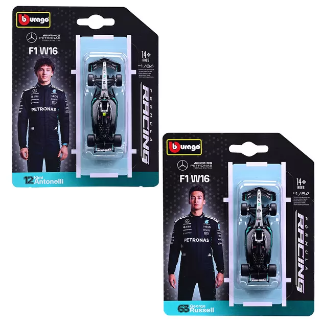 Автомодель - Mercedes-AMG F1 W16 (2025) (1:64)