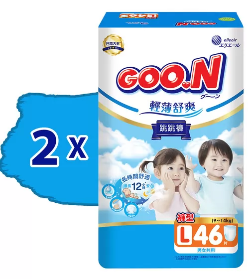 Трусики-підгузки Goo.N Slim & Comfortable (розмір 4(L), 9-14 кг, 92 шт) - 21001092-2_2.jpg - № 2