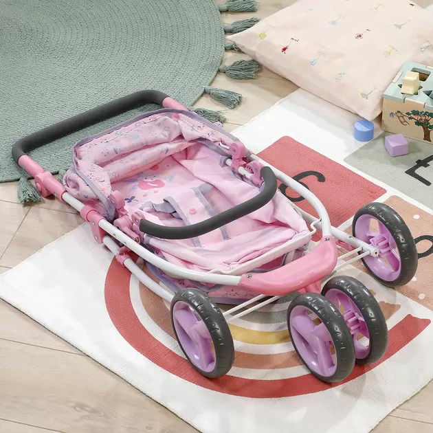 Триколісний візочок для ляльки Baby Born &ndash; Квітковий стиль Делюкс (складний)