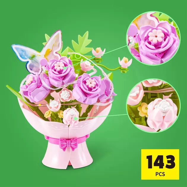 Конструктор в капсуле Max серии Bouquets" S1 &ndash; Букет роз (свет)"