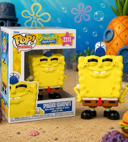 Игровая фигурка Funko POP! серии Губка Боб Квадратные Штаны - Губка Боб (улыбается) - 90363_3.jpg - № 3