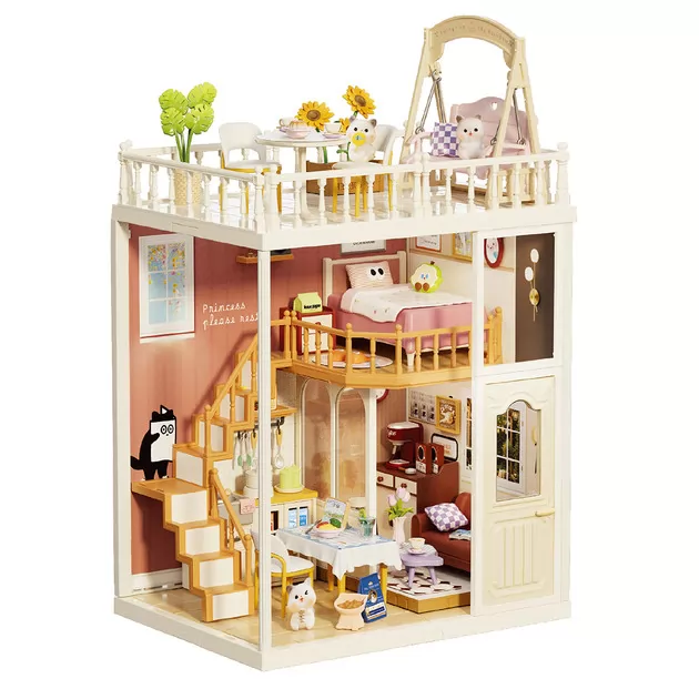 Конструктор-румбокс Mini House серии Вилла &ndash; Дом мечты (свет)