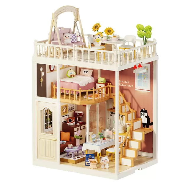 Конструктор-румбокс Mini House серии Вилла &ndash; Дом мечты (свет)