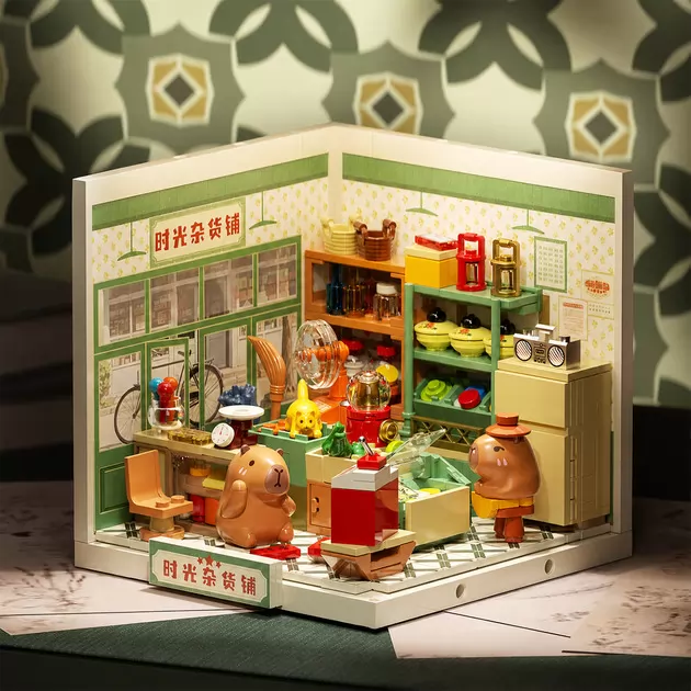 Конструктор JAKI серії Mini Super Town - Продуктова крамничка капібар