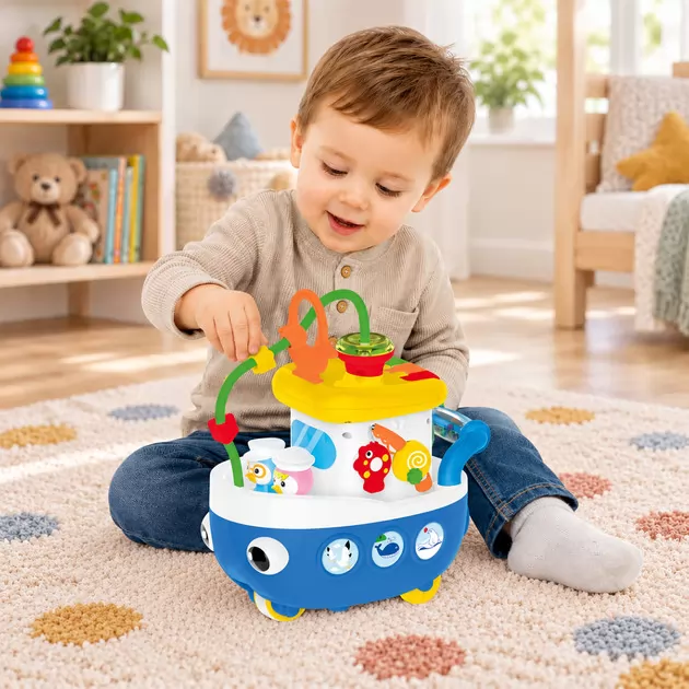 Игровой центр Kiddi Smart - Кораблик приключений (украинский, свет)