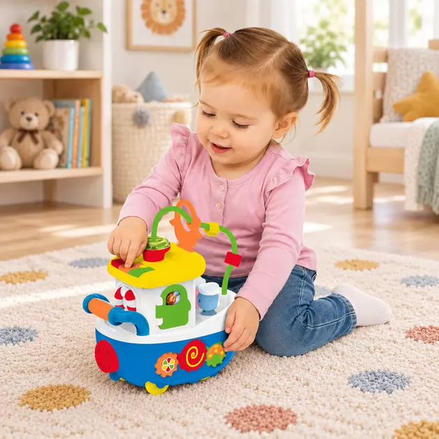 Игровой центр Kiddi Smart - Кораблик приключений (украинский, свет)