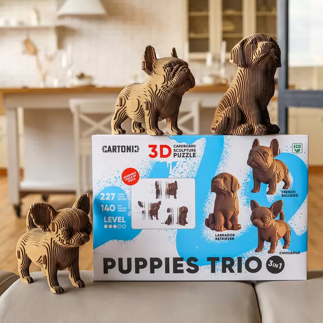 Puzzle 3D Trio szczeniak&oacute;w