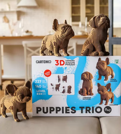 Puzzle 3D Trio szczeniak&oacute;w - CARTPUPPIES_9.jpg - № 9