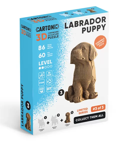 Puzzle 3D Szczeniak labradora - CARTMNLABRA_1.jpg - № 1