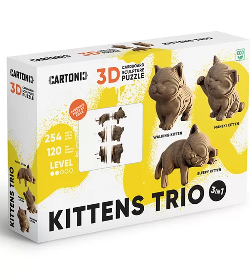 Puzzle 3D Trio kotk&oacute;w - CARTKITTENS_1.jpg - № 1