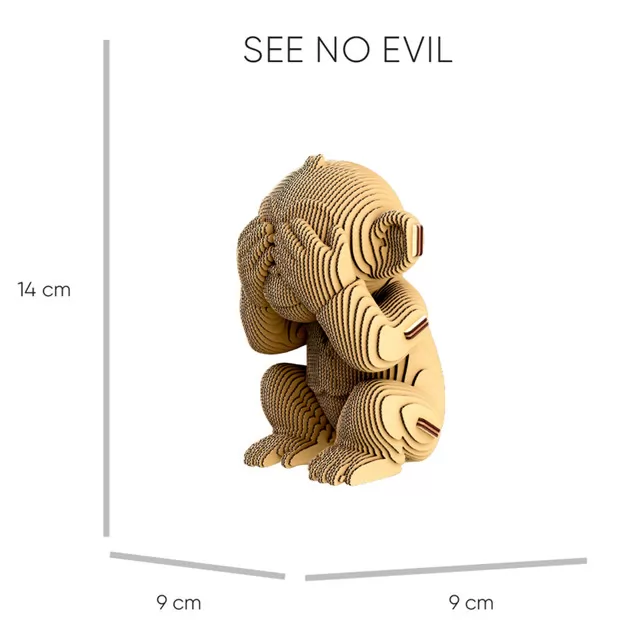 Puzzle 3D Trio małpek