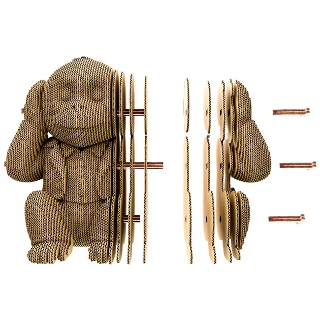 Puzzle 3D Trio małpek