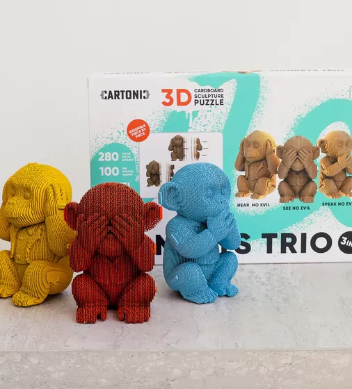 Puzzle 3D Trio małpek - CARTTRIOMONK_8.jpg - № 8