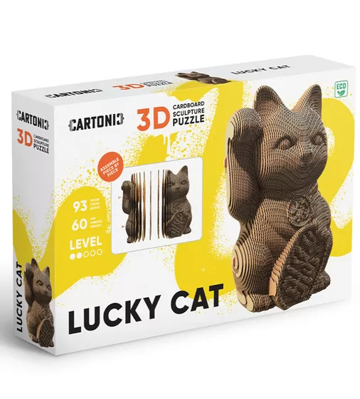 Puzzle 3D Szczęśliwy kot - CARTLUCK_1.jpg - № 1