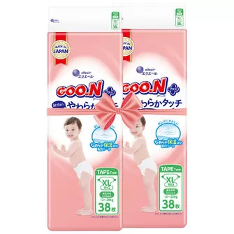 Подгузники Goo.N Plus для детей (размер 5(XL), 12-20 кг, 76 шт.)