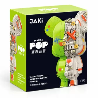 Конструктор JAKI серии Киберпанк мишки - Магнитный вайб (зеленый)