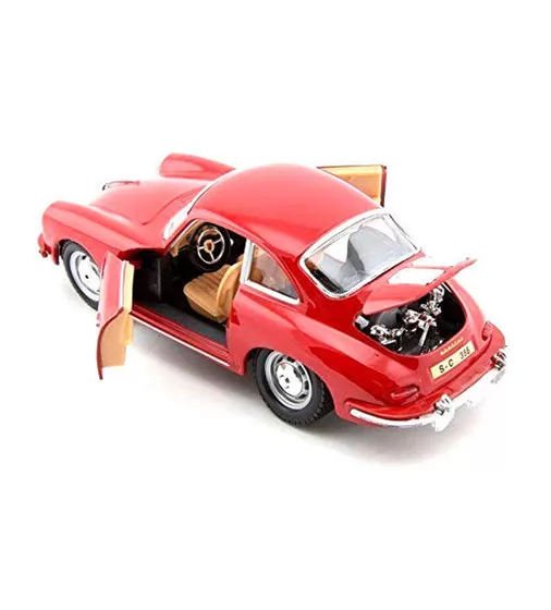 Автомодель - Porsche 356B (1961) (асорті слонова кістка, червоний, 1:24) - 18-22079_5.jpg - № 5