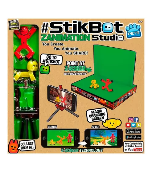 Игровой Набор Для Анимационного Творчества Stikbot S2 Pets – Студия Z-Screen - TST617A_1.jpg - № 1