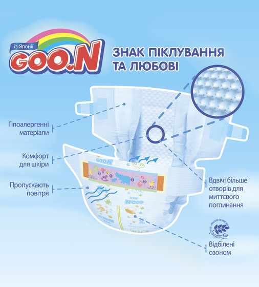 Підгузки Goo.N Super Premium Marshmallow (Розмір Ss, До 5 Кг) - 853346_2.jpg - № 2