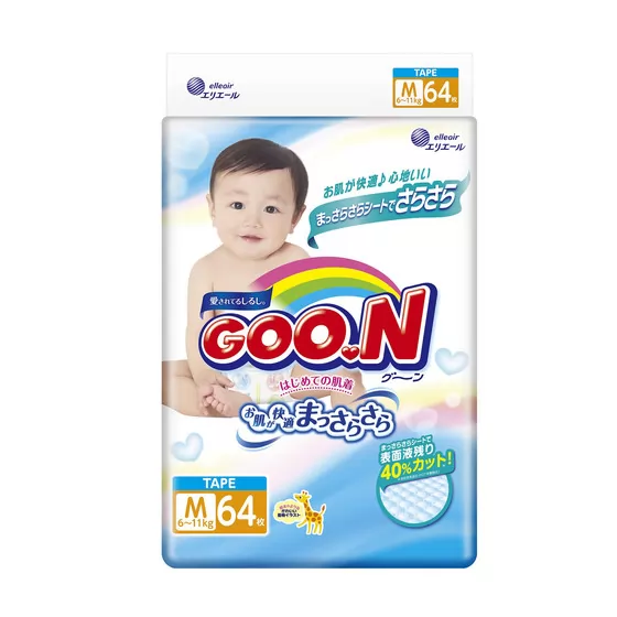 Подгузники Goo.N Для Детей (M, 6-11 Кг) коллекция 2017 года