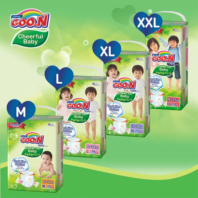 Трусики-Подгузники Cheerful Baby Для Детей (L, 8-14 Кг)