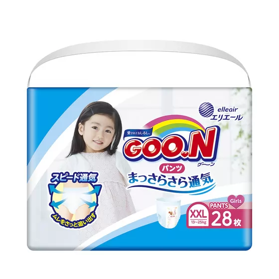 Трусики-подгузники Goo.N для девочек коллекция 2019 (XXL, 13-25 кг)