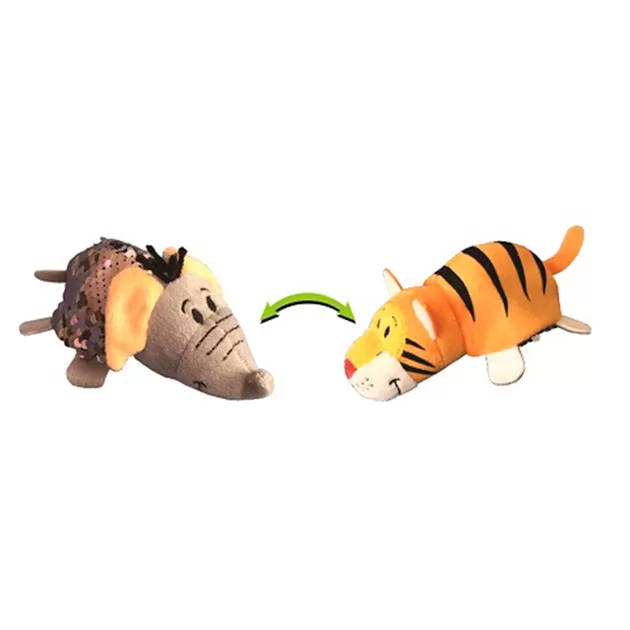М'Яка Іграшка З Паєтками 2 В 1 - ZooPrяtki - Слон - Тигр (12 Cm)