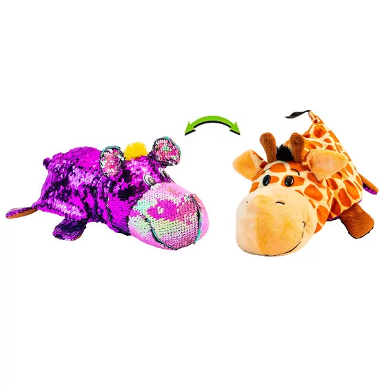 М'Яка Іграшка З Паєтками 2 В 1 - ZooPrяtki - Жирафа-Бегемот (30 Cm)