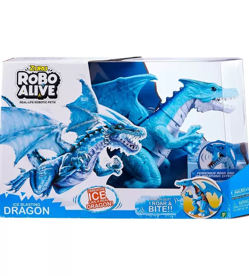Интерактивная Игрушка Robo Alive - Снежный Дракон - 7115B_9.jpg - № 9