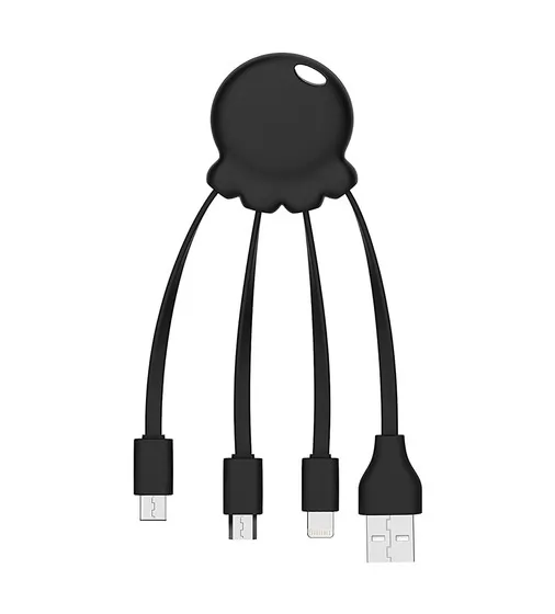 Универсальный Кабель Для Зарядки Устройств От Usb Xoopar - Octopus (Черный, Type-C, Lighting, Microu - XP61040.21A_1.jpg - № 1