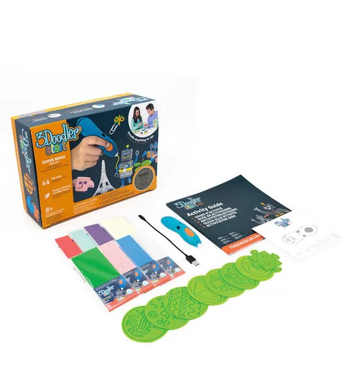 3D-Ручка 3Doodler Start Для Детского Творчества - Мегакреатив (192 Стержня, 8 Шаблонов) - 3DS-MEGA-FES-E_1.jpg - № 1