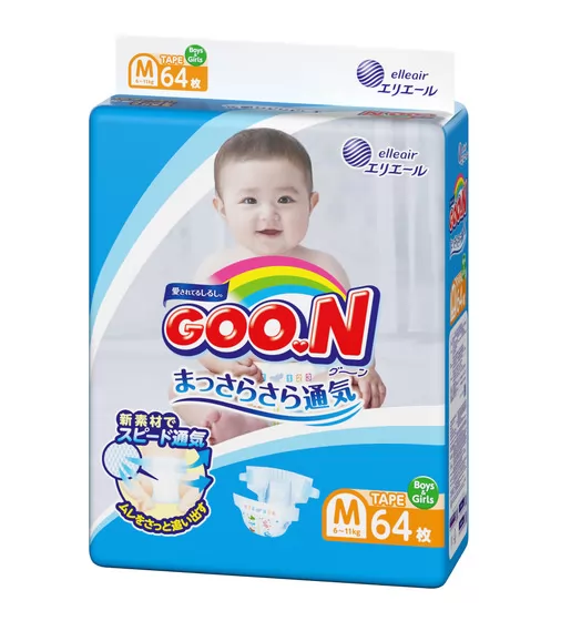 Підгузки Goo.N для дітей колекція 2019 (розмір M, 6-11 кг) - 853943_2.jpg - № 2