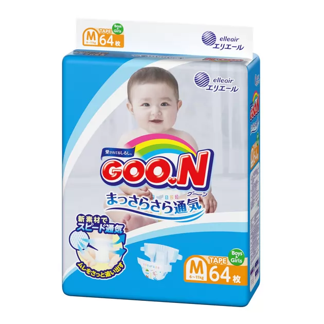 Подгузники Goo.N для детей коллекция 2019 (M, 6-11 кг)